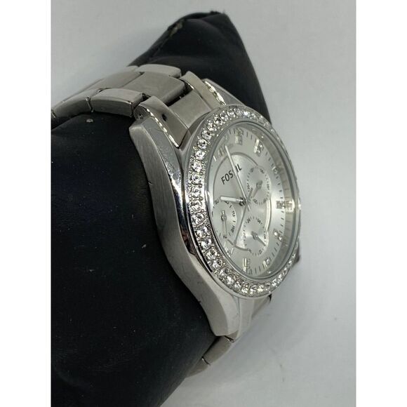 Fossil Riley ES3202 Womens Silver Stainless Steel Analog Dial Quartz Watch MP360 - Picture 5 of 12